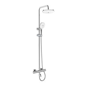 MEREO MEREO - Sprchový set: Termostatická nástenná vaňová batéria, ručná a tanierová sprcha a hadica CB60101TSL vyobraziť
