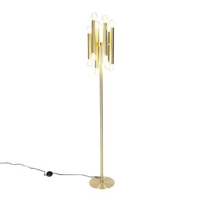 Vintage stojaca lampa zlatá 12-svetlá -Tubi vyobraziť