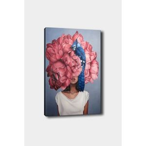 Obrázok WOMAN WITH PEONY 50x70 cm ružový vyobraziť