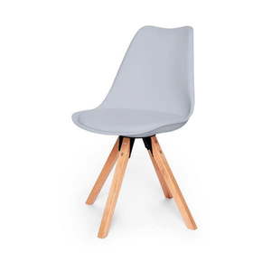 Súprava 2 sivých stoličiek s podnožím z bukového dreva Bonami Essentials Gina vyobraziť