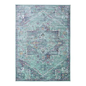 Tyrkysovomodrý koberec z viskózy 170x120 cm Lara - Universal vyobraziť
