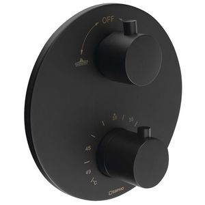 SAPHO - Podomietková sprchová termostatická batéria, box, 2 výstupy, čierna matná RH399B vyobraziť