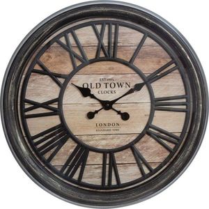 3D nástenné hodiny Old Town 50 cm hnedé vyobraziť