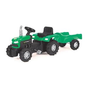 Buddy Toys Šľapací traktor s vozíkom čierna/zelená vyobraziť