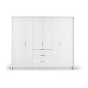 Biela šatníková skriňa 255x217 cm Wells - Cosmopolitan Design vyobraziť