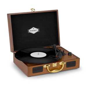 Auna Nostalgy by auna Peggy Sue retro gramofón platne USB AUX vzhľad dreva/zlatá vyobraziť
