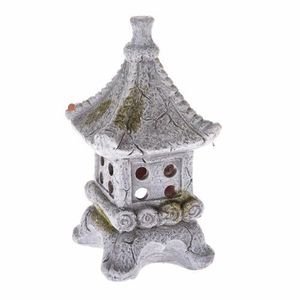 Keramický svietnik na čajovú sviečku Pagoda, 11 x 20 x 10, 5 cm vyobraziť