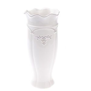Keramická váza Vallada biela, 11, 5 x 25 x 11, 5 cm vyobraziť