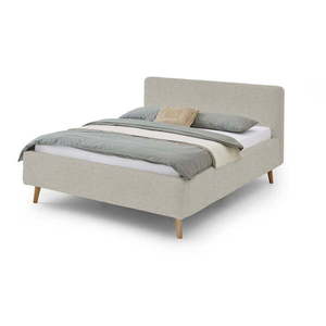 Béžová čalúnená dvojlôžková posteľ 160x200 cm Mattis - Meise Möbel vyobraziť