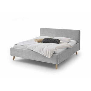 Sivá čalúnená dvojlôžková posteľ 180x200 cm Mattis - Meise Möbel vyobraziť
