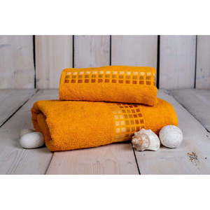 Oranžový bavlnený uterák 100x50 cm Darwin - My House vyobraziť
