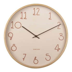 Béžové nástenné hodiny Karlsson Sencillo, ø 40 cm vyobraziť