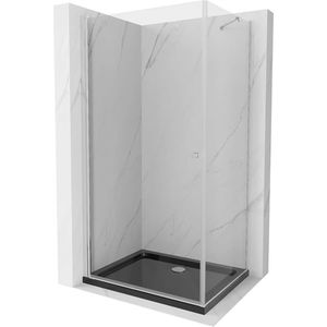 MEXEN/S - Pretória sprchovací kút 80x70, transparent, chróm + sprchová vanička vrátane sifónu 852-080-070-01-00-4070 vyobraziť
