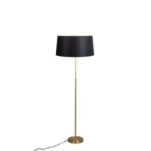 Stojacia lampa zlatá / mosadz s čiernym tienidlom nastaviteľná 45 cm - Parte vyobraziť