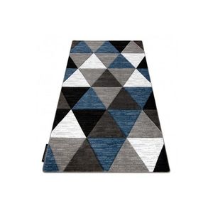 Kusový koberec ALTER Rino trojuholníky modrý vyobraziť