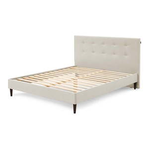 Béžová dvojlôžková posteľ Bobochic Paris Rory Dark, 160 x 200 cm vyobraziť