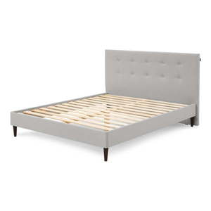 Sivá dvojlôžková posteľ Bobochic Paris Rory Dark, 160 x 200 cm vyobraziť