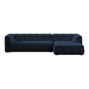 Modrá zamatová rohová pohovka Windsor & Co Sofas Vesta, pravý roh vyobraziť