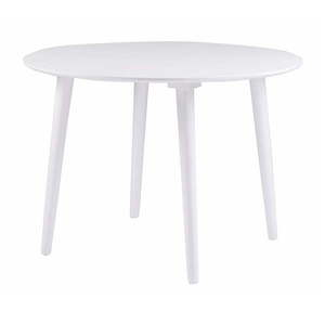 Biely jedálenský stôl z dreva kaučukovníka Rowico Lotte, ⌀ 106 cm vyobraziť