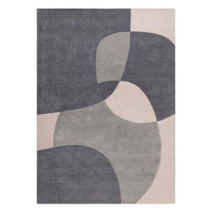 Sivý vlnený koberec Flair Rugs Glow, 120 x 170 cm vyobraziť