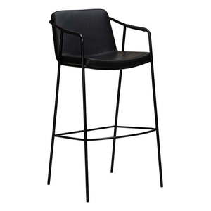 Čierna barová stolička z imitácie kože DAN-FORM Denmark Boto, výška 95 cm vyobraziť