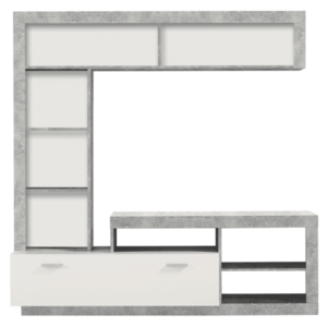 Sconto Obývacia stena VIDAL betón/biela vyobraziť