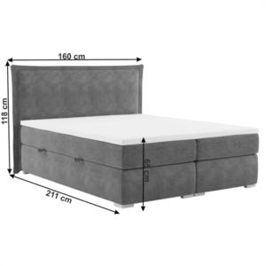 Boxspringová posteľ MEGAN Tempo Kondela 160 x 200 cm vyobraziť