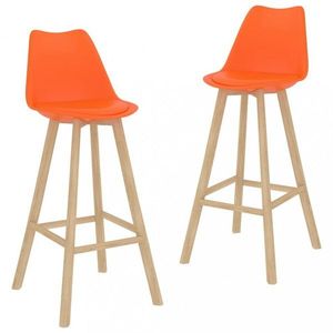 Barové stoličky 2 ks Dekorhome Oranžová vyobraziť
