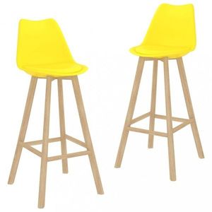 Barové stoličky 2 ks Dekorhome Žltá vyobraziť