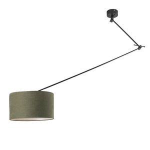 Závesná lampa čierna s tienidlom 35 cm zelená nastaviteľná - Blitz I. vyobraziť