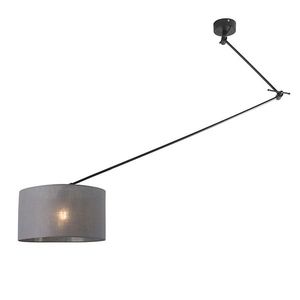 Závesná lampa čierna s tienidlom 35 cm tmavosivá nastaviteľná - Blitz I. vyobraziť