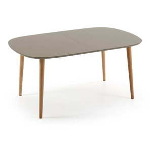 Sivý rozkladací jedálenský stôl Kave Home Oakland, 160 x 100 cm vyobraziť