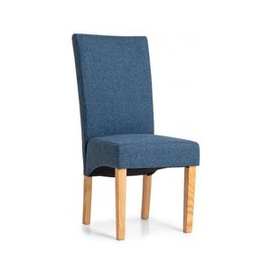 Jedálenská stolička Valentino, modrá tkanina% vyobraziť