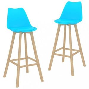 Barové stoličky 2 ks Dekorhome Svetlo modrá vyobraziť