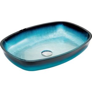 MEXEN - Araks sklenené umývadlo 54x39 cm, modrá 24155447 vyobraziť