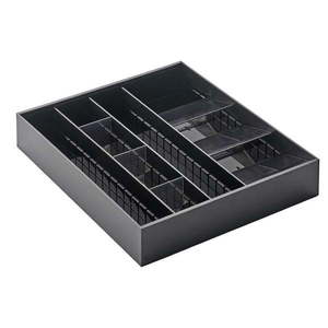 Čierny plastový príborník do zásuvky 47.5 x 35 cm - YAMAZAKI vyobraziť