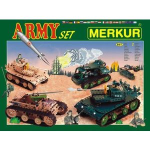 MERKUR Army Set Stavebnica 62 vrstvy v krabici 36x27x5, 5cm vyobraziť