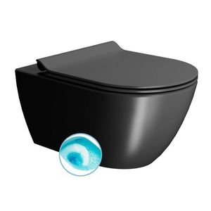 GSI - PURA závesná WC misa, Swirlflush, 36x55cm, čierna dual-mat 881526 vyobraziť