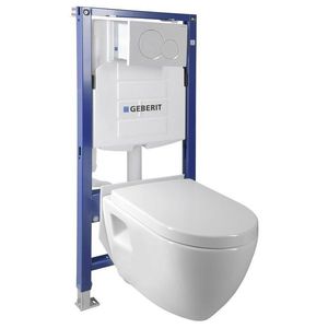 SAPHO - Závesné WC Nera s podomietkovou nádržkou do sadrokartónu a tlačidlom Geberit, biela WC-SADA-16 vyobraziť