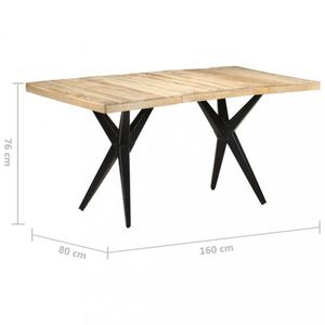 Jedálenský stôl masívne drevo Dekorhome 160x80x76 cm vyobraziť