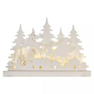 EMOS LED drevená vianočná krajina so Santom DCWW30 vyobraziť
