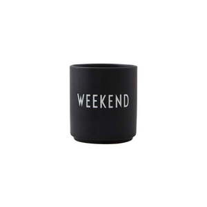 Čierny porcelánový hrnček 300 ml Weekend – Design Letters vyobraziť