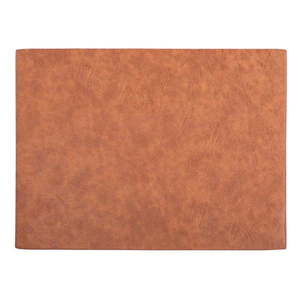 Oranžovo-hnedé prestieranie z imitácie kože ZicZac Troja Rectangle, 33 x 45 cm vyobraziť