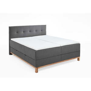 Tmavosivá boxspring posteľ s úložným priestorom 160x200 cm Catania - Meise Möbel vyobraziť