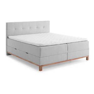 Svetlosivá boxspring posteľ s úložným priestorom 180x200 cm Catania - Meise Möbel vyobraziť