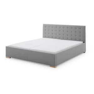 Sivá čalúnená dvojlôžková posteľ 180x200 cm Malia - Meise Möbel vyobraziť