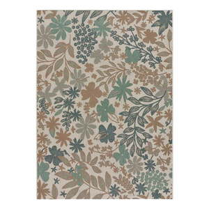 Béžovo-zelený vonkajší koberec Universal Floral, 130 x 190 cm vyobraziť