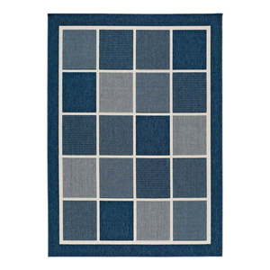 Modrý vonkajší koberec Universal Nicol Squares, 140 x 200 cm vyobraziť