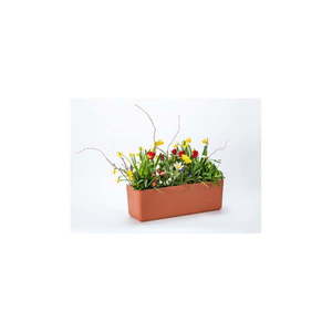 Hnedý samozavlažovací kvetináč, dĺžka 40 cm Berberis - Plastia vyobraziť