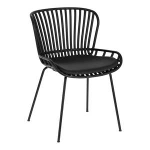 Čierne záhradné stoličky s oceľovou konštrukciou Kave Home Surpik vyobraziť
